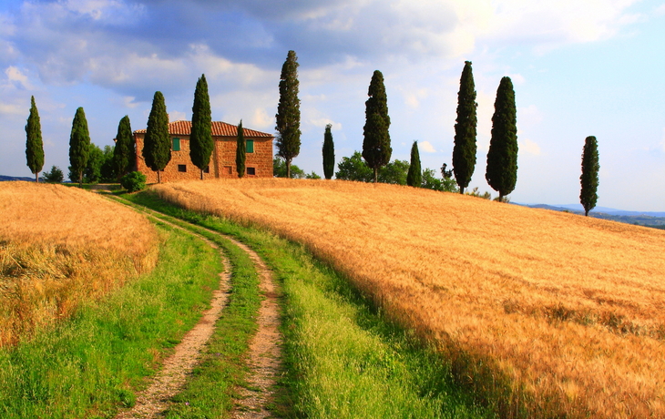 Villa Pienza im Val d?Orcia in der Toskana, Italien