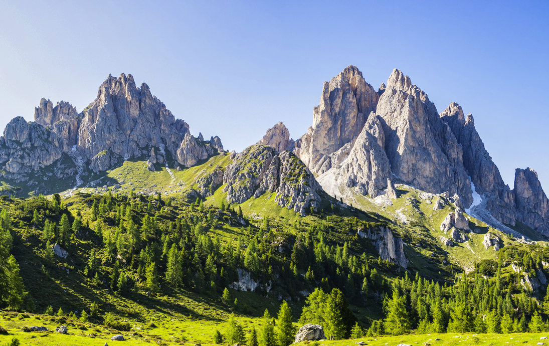 Blick auf die Dolomiten bei Misurina