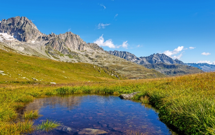 Blick auf die Berge am Furkapass