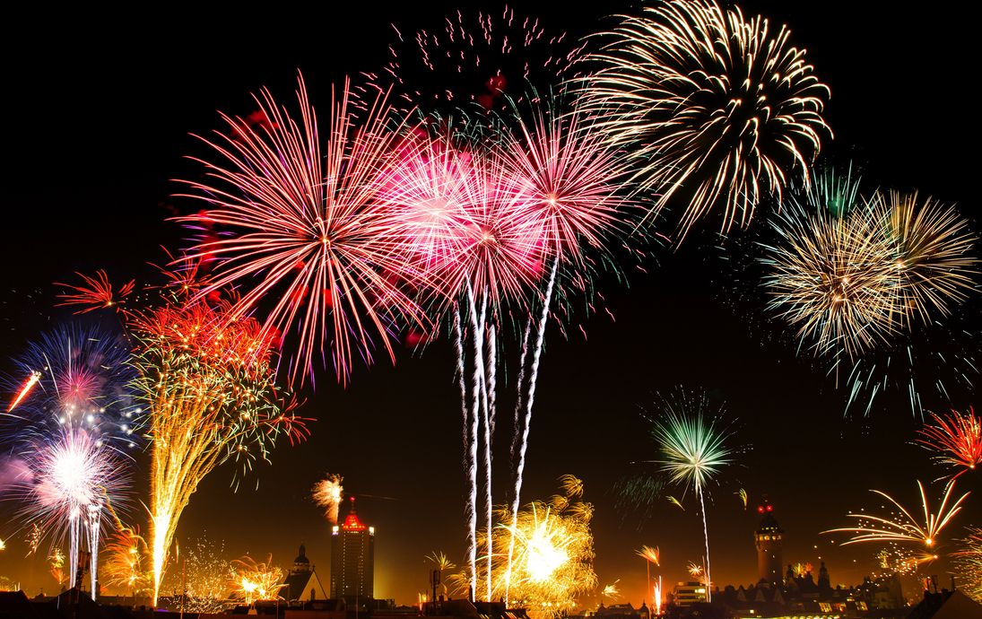 Feuerwerk über Leipzig