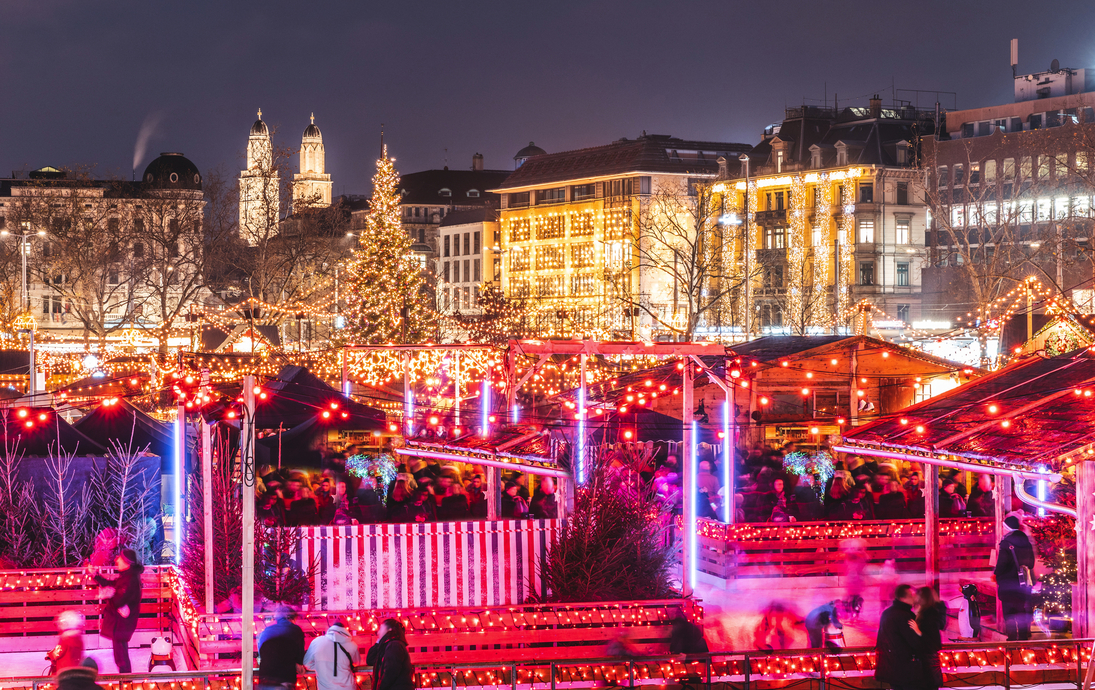 Weihnachtsmarkt in Zürich, Schweiz
