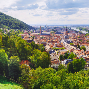 Heidelberg Panorama mit Schloss und Alter Brücke