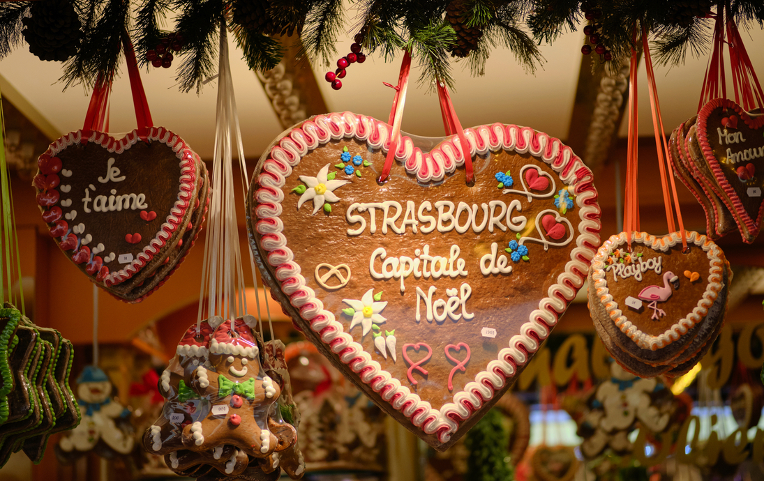 Lebkuchenherz auf dem Straßburger Weihnachtsmarkt