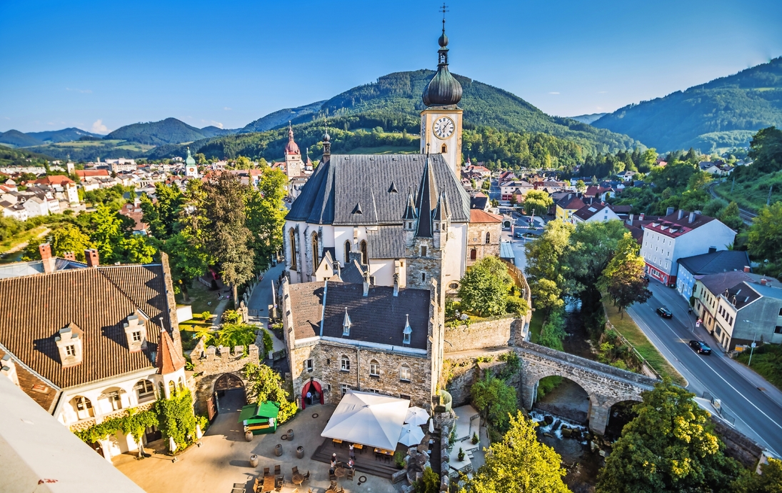 Die Altstadt von Waidhofen an der Ybbs in Österreich