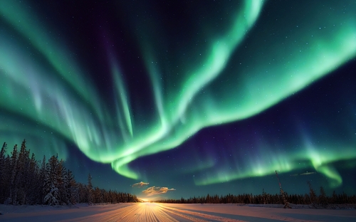 Nordlichtzauber über Lappland